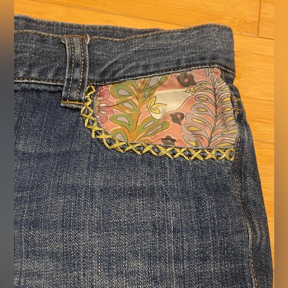 CAbi Artisan Patchwork Women’s Jeans Size 4 Ankle/Crop Length - Picture 7 of 14